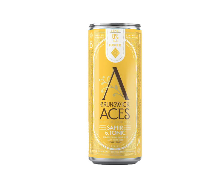 Brunswick Aces - Diamonds Sapiir & Tonic RTDs (0% ABV)