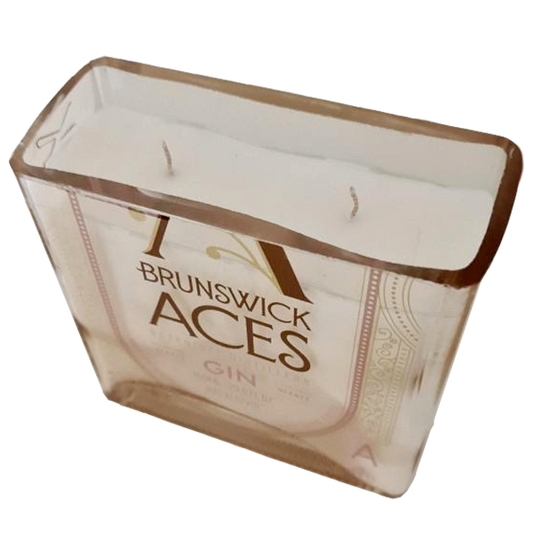 Brunswick Aces - 600g Soy Wax Gin Scented Candle (Made from Upcycled Gin Bottles)