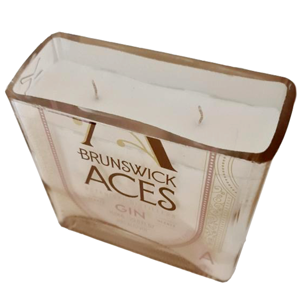 Brunswick Aces - 600g Soy Wax Gin Scented Candle (Made from Upcycled Gin Bottles)