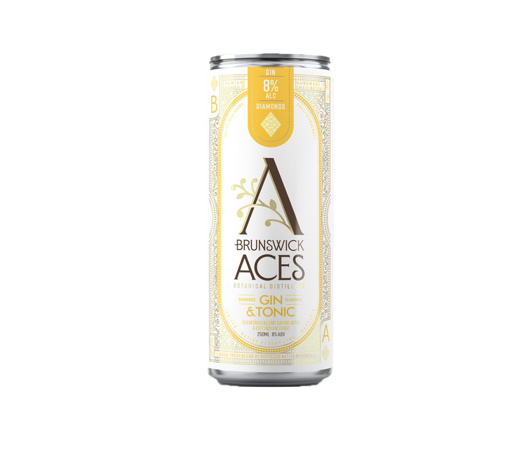 Brunswick Aces - Diamonds Gin & Tonic RTDs (8% ABV)