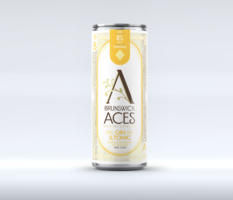 Brunswick Aces - Diamonds Gin & Tonic RTDs (8% ABV)