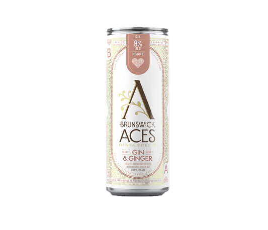 Brunswick Aces - Hearts Gin & Ginger RTDs (8% ABV)