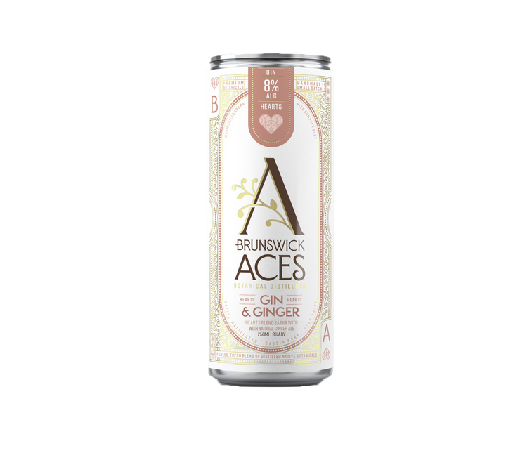 Brunswick Aces - Hearts Gin & Ginger RTDs (8% ABV)