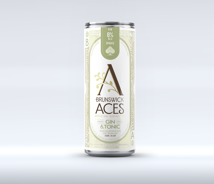 Brunswick Aces - Spades Gin & Tonic RTDs (8% ABV)